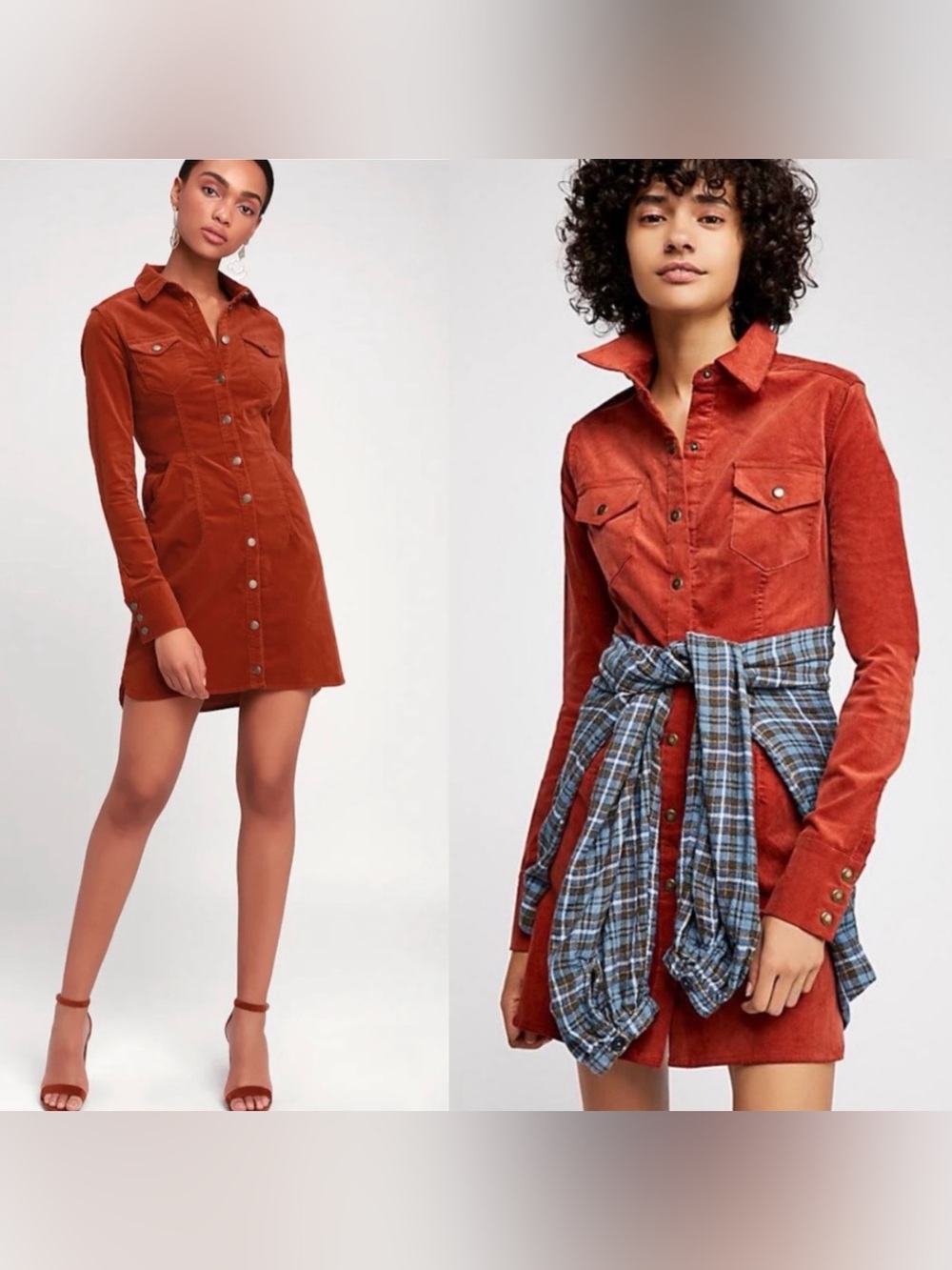 Free People Dynomite Corduroy Dress Size Medium